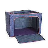 Коробка-органайзер для зберігання із застібкою та ручками Supretto 66 л, фото 5