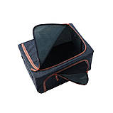 Коробка-органайзер для зберігання із застібкою та ручками Supretto 22 л, Синій, фото 2