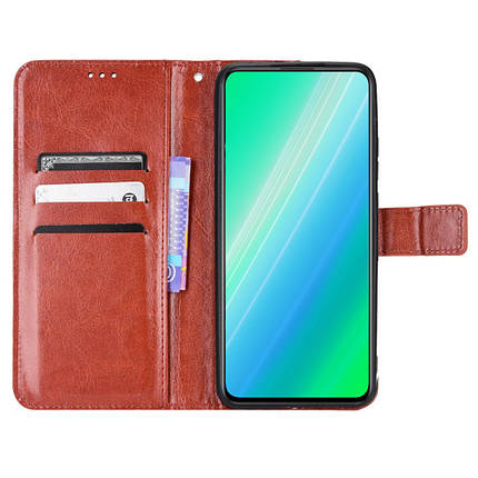 Чохол книжка Book case для ZTE blade A71 коричневий, фото 3