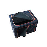 Коробка-органайзер для зберігання із застібкою та ручками Supretto 66 л, фото 8