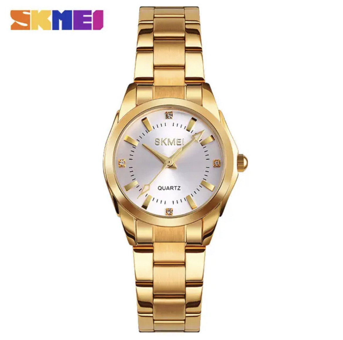 Елегантний жіночий наручний годинник Skmei (Gold) 3Bar