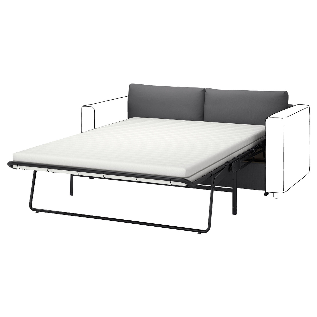 Секція 2-місного дивана-ліжка IKEA VIMLE ВІМЛЕ, ХАЛЛАРП сірий, 095.046.09 - фото 1 - id-p1938274941