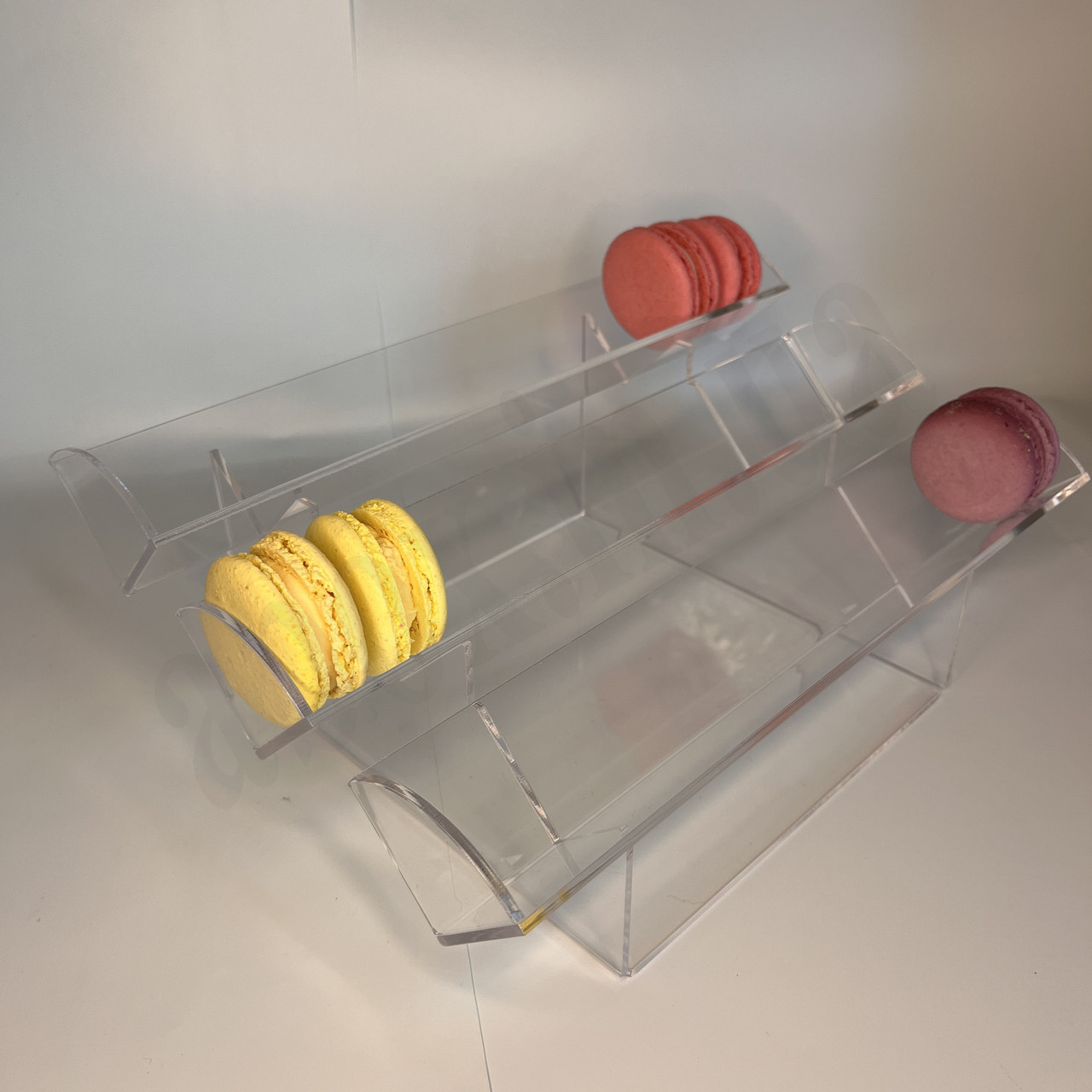 Підставка для макаронс на 3 доріжки | Прозора, фото 1