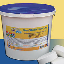 Медленнорастворімие таблетки хлору Crystal Pool Slow Chlorine Tablets Large (5 кг)