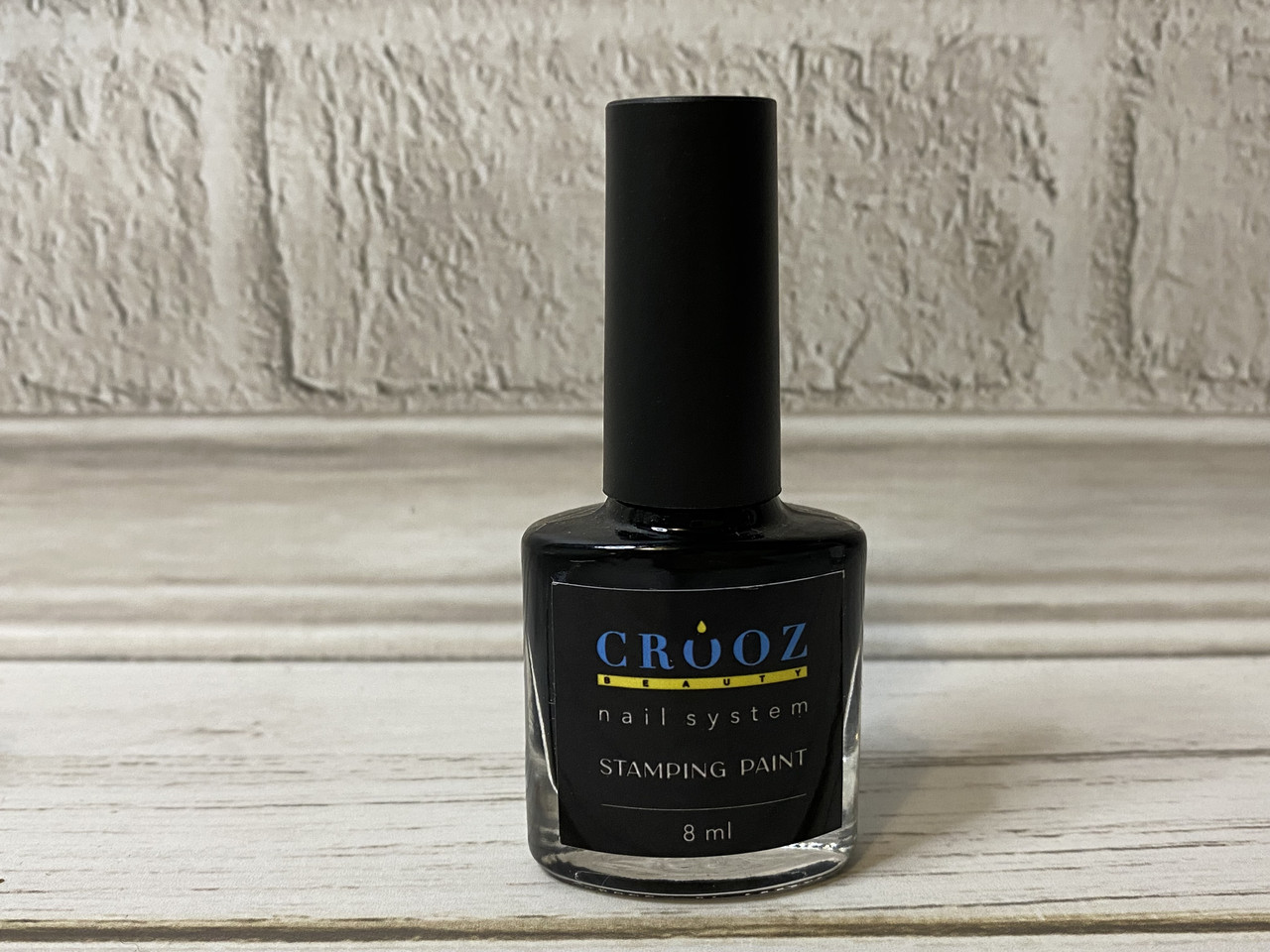 Лак для стемпінгу crooz чорний 8 мл