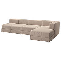 5-місний модульний диван з шезлонгом IKEA L JÄTTEBO, правильно, Самсала сіро-бежевий, 794.694.81
