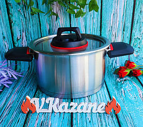 Каструля 3.2 л із неіржавкої сталі Maestro MR-3530-20 Індукційна з неіржавкої сталі термоакумулювальне дно