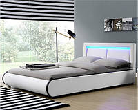 Кожаная кровать MURC 140х200 см. с LED подсветкой
