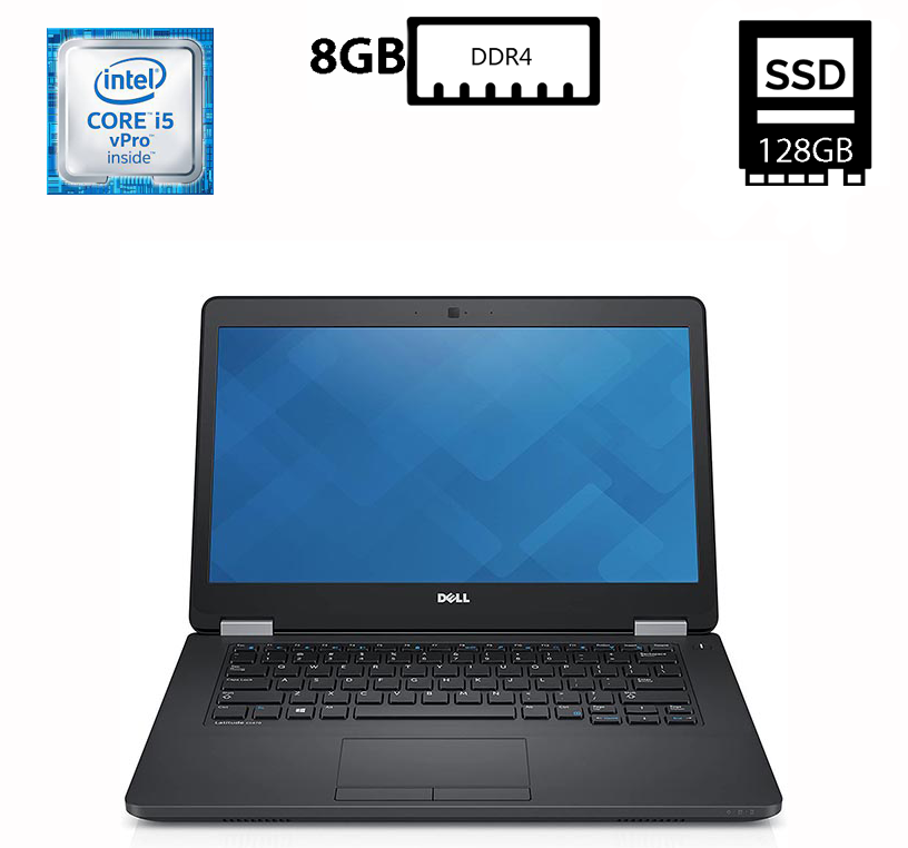 Ноутбук Dell Latitude E5470/14”IPS 1920x1080/Core i5-6440HQ 2.60GHz/8GB DDR4/SSD 128GB/Intel HD Graphics Камера Б/В