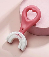 Детская зубная щетка мягкая U-образная (2-6 лет) Pink\Heart