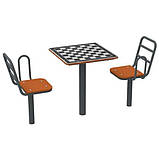 Вуличний Шаховий стіл зі спинкою на майданчик, фото 2