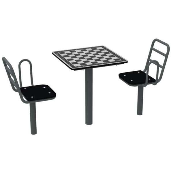 Вуличний Шаховий стіл зі спинкою на майданчик, фото 1