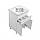 Тумба Вісла Т-6 підлогова біла з умивальником Фрея 55, фото 6