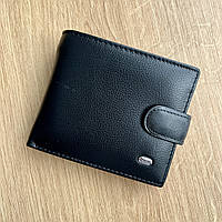 Кожаное мужское портмоне с зажимом для денег Dr. Bond черное кошелек мужской бумажник для денег зажим