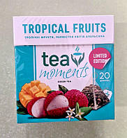 Чай Tea Moments Tropical Fruits 20 пірамідок зелений