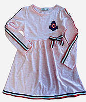 Розовое платье для девочки 110-116 см с длинным рукавом Toontoy Турция