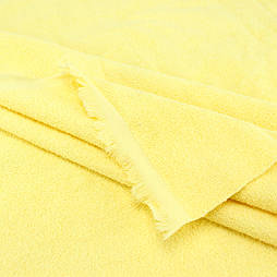 Двостороння махрова тканина, жовтого кольору №-ММ-4