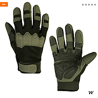 Перчатки тактические Сенсорные Олива (M), Рукавицы штурмовые с закрытыми пальцами для ВСУ, полнопалые перчатки