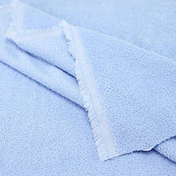 Двостороння махрова тканина, блакитного кольору №ММ-7