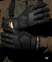 Перчатки тактические Wellberry Protect Black (XL), Рукавицы штурмовые с закрытыми пальцами для ВСУ