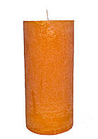 Свеча-цилиндр. Диаметр 55 мм. Высота 100 мм. Оранжевый цвет, 10 шт (ящик)