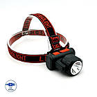 Ліхтар налобний акумуляторний 2в1, 4SMD+XPE, BL 2001, Чорний, фото 4