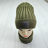 М 91084 Комплект для хлопчика  шапка  на флісі "VIVA BRAND"  і снуд, от 3-15 років різні кольори, фото 4
