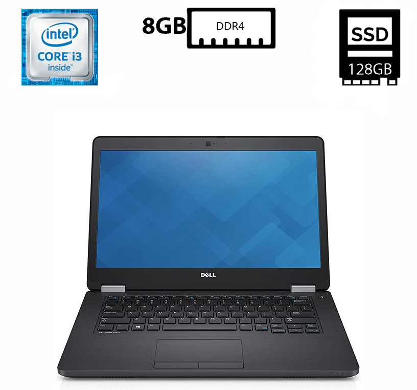 Ноутбук Dell Latitude E5470/14”TN 1366x768/Core i3-6100U 2.30GHz/8GB DDR4/SSD 128GB/Intel HD Graphics Камера Б/В