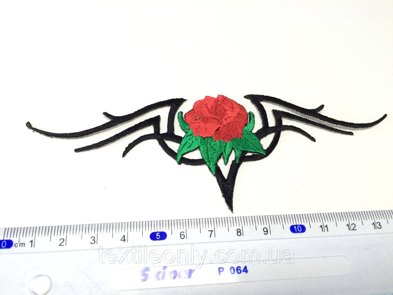 Нашивка Татуювання орнамент із трояндою 145х50 мм