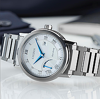 Японские мужские классические часы Citizen Eco-Drive AW7020-51A на солнечной батарее, индикатор заряда
