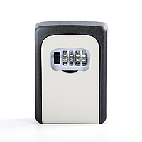 Сейф для ключів із кодовим замком чорний металевий антивандальний зовнішній міні сейф CH-801 сірий