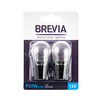Лампа накаливания Brevia P27W 12V 27W W2.5x16q прозрачная 2шт.