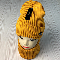 М 91099 Комплект для мальчика шапка на флисе "VIVA DESIGN" и снуд, от 3-15 лет разные цвета