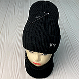 М 91044 Комплект для хлопчика шапка на флісі "NYC" і снуд, от 3-15 років різні кольори, фото 7