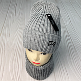 М 91044 Комплект для хлопчика шапка на флісі "NYC" і снуд, от 3-15 років різні кольори, фото 3