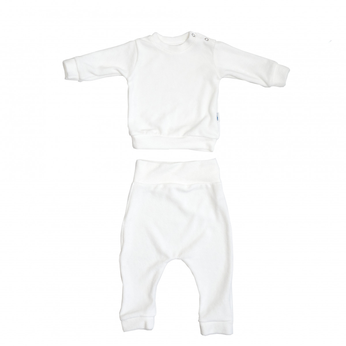 Костюм велюровий Twins (кофта і штани), 62р, ecru