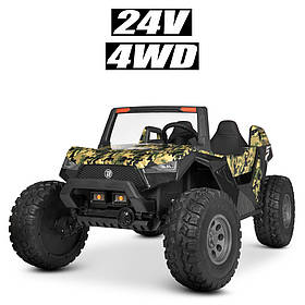 Дитячий електромобіль Buggy (4 мотори по 76W, 2 акумулятори, MP3, USB) Баггі Bambi M 4170EBLRS-18(24V) Камуфляж