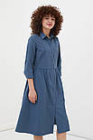 Сукня-сорочка Finn Flare FSC110218-105 синя XS, фото 3