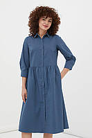 Платье-рубашка Finn Flare FSC110218-105 синее XS