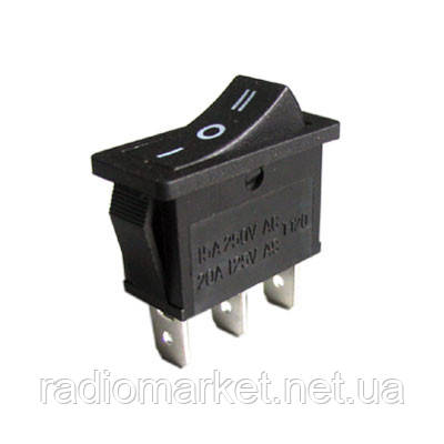 Перемикач RS-103-16C ON-OFF-ON, 3pin, 15A, 220 V, чорний