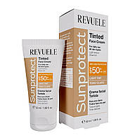 Солнцезащитный  тонирующий крем для лица Spf 50  Revuele Sunprotect светлый тон 50мл