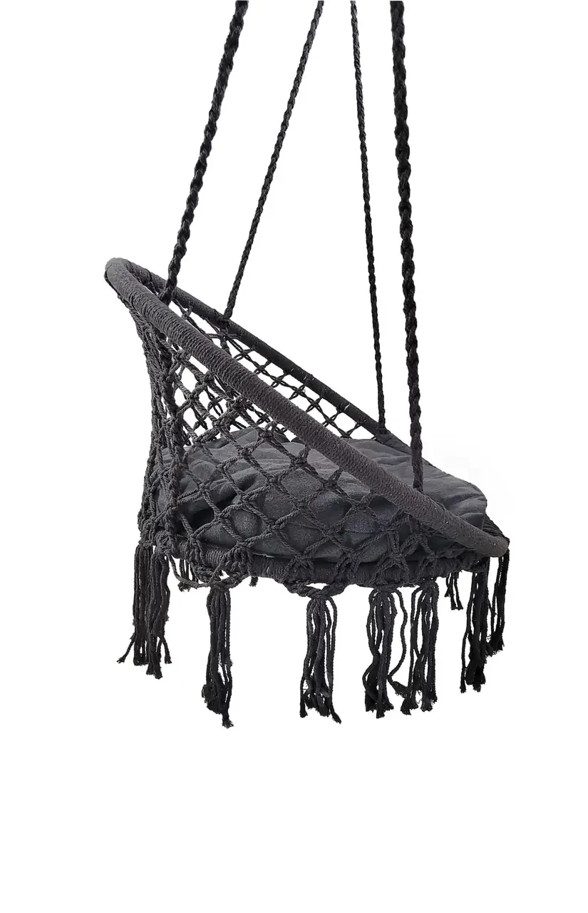 Крісло-гойдалка підвісне JUST GARDEN RIO-01 + подушка гойдалки садові підвісні B_2034, фото 1