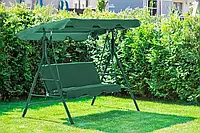 Качель садовая JUST GARDEN RELAX трехместная с навесом для дачи сада V_2034