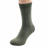 Чоловічі зимові шкарпетки високі махрові Упаковка 12 пар Теплі шкарпетки від виробника Хакі 42-45, фото 4