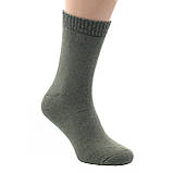 Чоловічі зимові шкарпетки високі махрові Упаковка 12 пар Теплі шкарпетки від виробника Хакі 42-45, фото 3