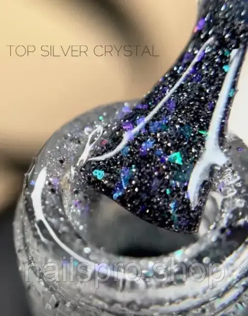 ТОПОВЕ ПОКРИТТЯ СВІТЛОВІДБИВАЮЧЕ CROOZ TOP SILVER CRYSTAL, 8МЛ