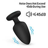 Світна анальна пробка з вібрацією 10X Light Up Rechargeable Anal Plug - 9,8*4,4 см - Анальні іграшки, фото 6