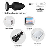 Світна анальна пробка з вібрацією 10X Light Up Rechargeable Anal Plug - 9,8*4,4 см - Анальні іграшки, фото 4