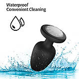 Світна анальна пробка з вібрацією 10X Light Up Rechargeable Anal Plug - 9,8*4,4 см - Анальні іграшки, фото 3