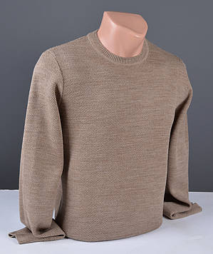 Чоловічий светр великого розміру | чоловічий джемпер коричневий Туреччина 9170 Б